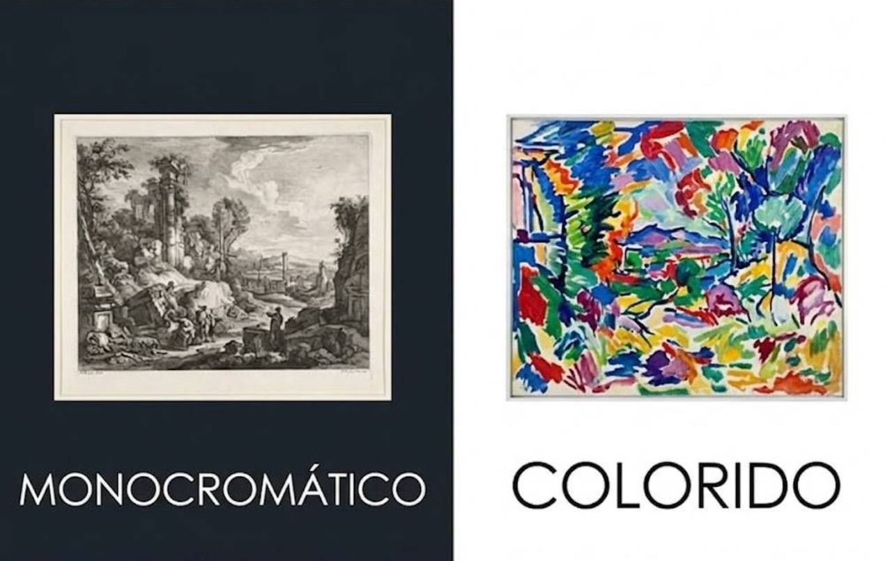 Monocromático vs colorido
